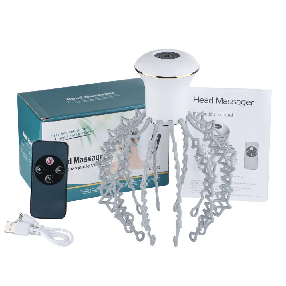 Wireless 12-Claw Electric Head Massager