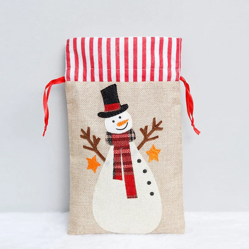 3D Embroidered Christmas Non-Woven Gift Bag