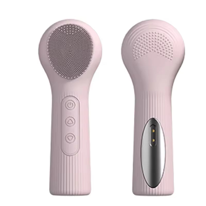 Waterproof Heat Compress Ultrasonic Facial Cleansing Brush