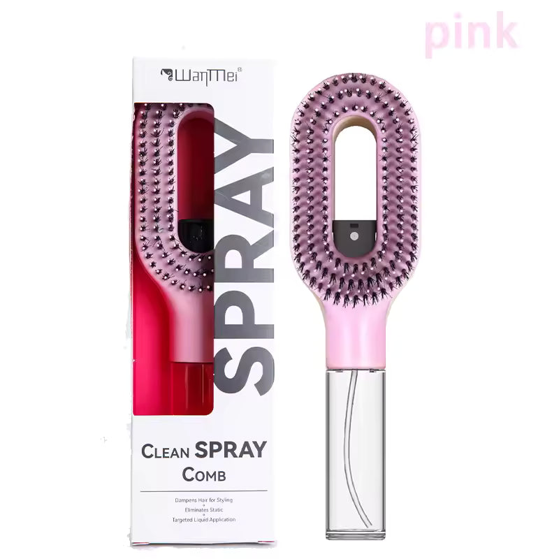 2-in-1 Mist Spraying Detangling Hair Brush & Scalp Massager