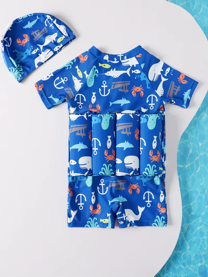Cute Cartoon Kids Buoyancy Swimsuit | Unisex 1-6Y Swimwear