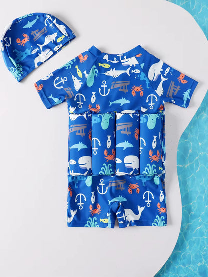 Cute Cartoon Kids Buoyancy Swimsuit | Unisex 1-6Y Swimwear