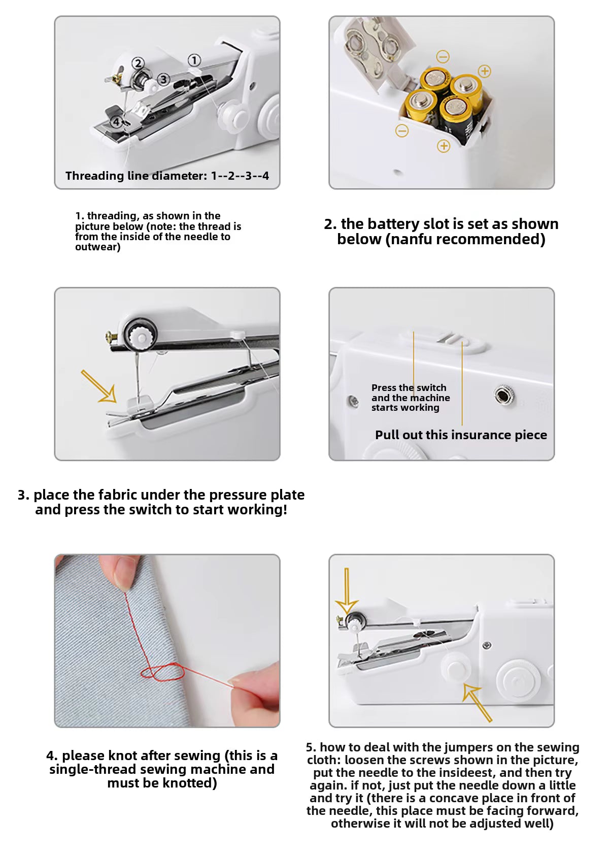 Handheld Mini Sewing Machine | Portable Electric Stitcher