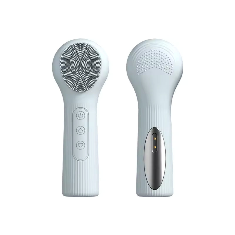 Waterproof Heat Compress Ultrasonic Facial Cleansing Brush