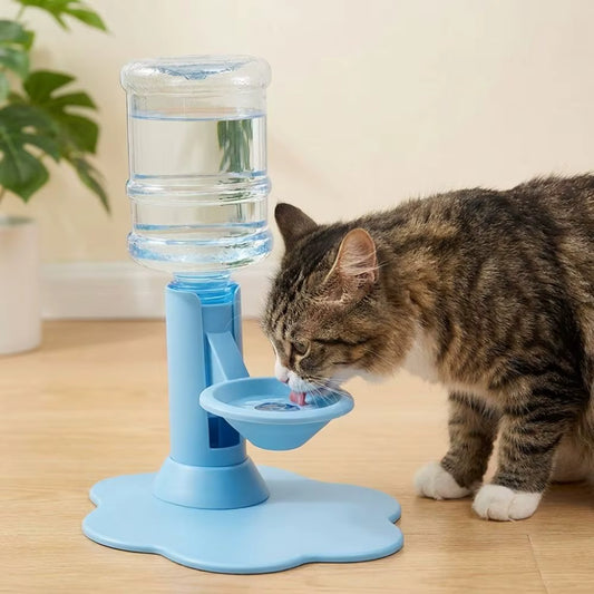 Elevated Gravity Cat Water Dispenser & Adjustable Feeder Stand