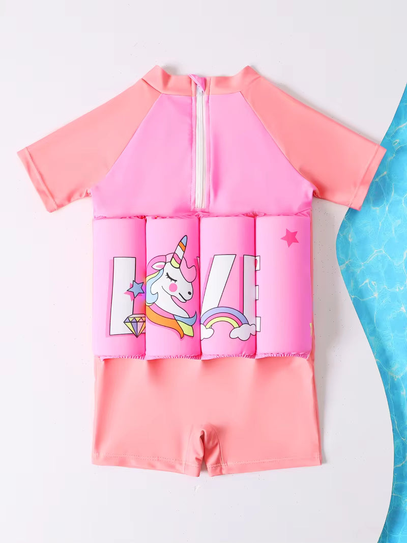 Cute Cartoon Kids Buoyancy Swimsuit | Unisex 1-6Y Swimwear