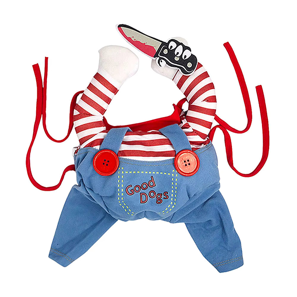 Funny Cat Halloween Costume with Foam Knife for Pets