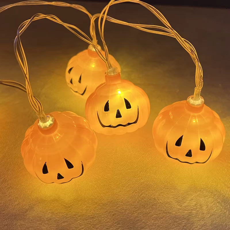Halloween Pumpkin String Lights | Jack-O-Lantern Fairy LED