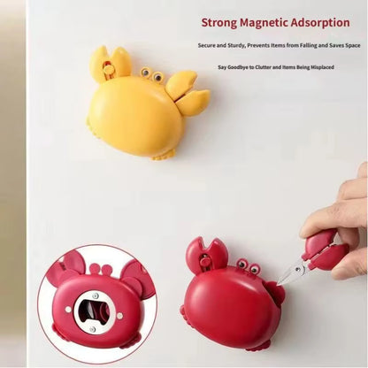4-in-1 Cartoon Crab Magnetic Bottle Opener & Box Cutter Tool