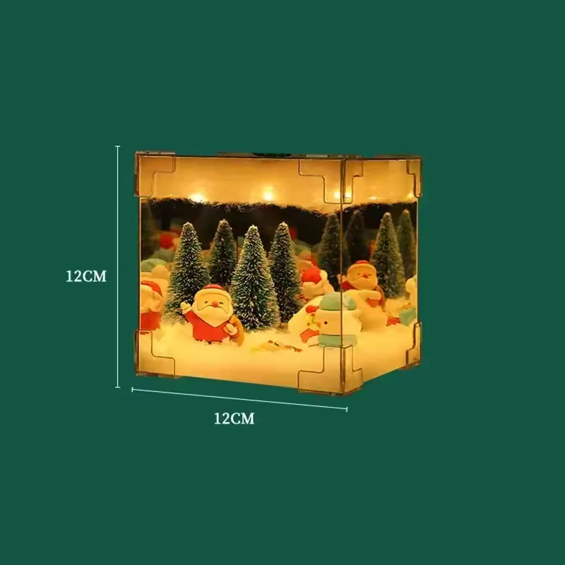 DIY Santa Claus Night Light Cube | Festive LED Table Decor