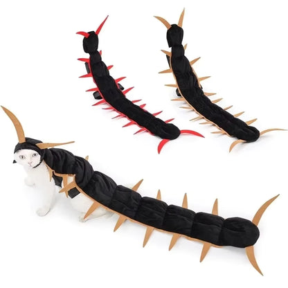 Centipede Cat Costume Halloween | 50-Inch Spooky Pet Cloak