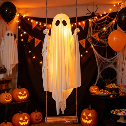 Halloween Swing Ghost Hanging Decor | 5FT Luminous Prop