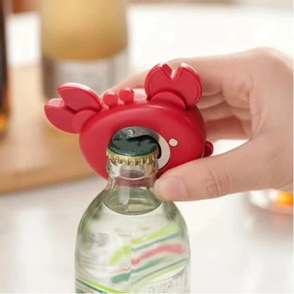 4-in-1 Cartoon Crab Magnetic Bottle Opener & Box Cutter Tool