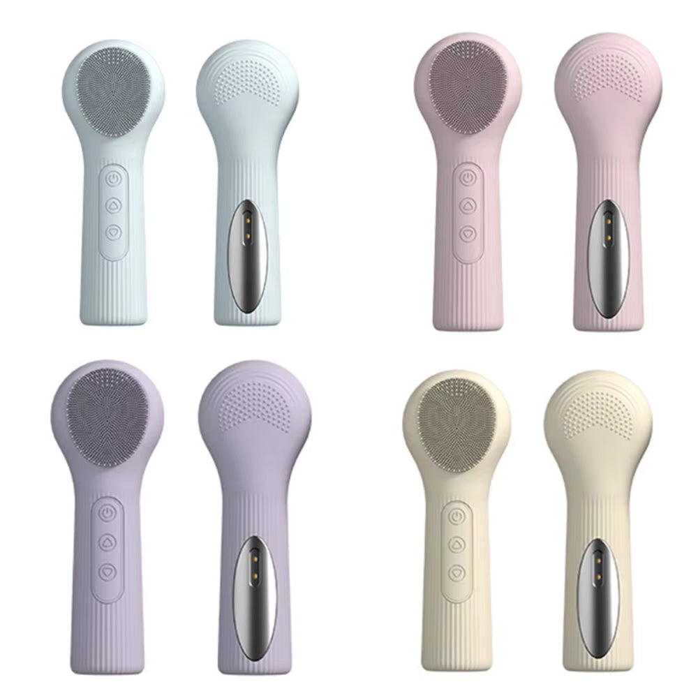 Waterproof Heat Compress Ultrasonic Facial Cleansing Brush