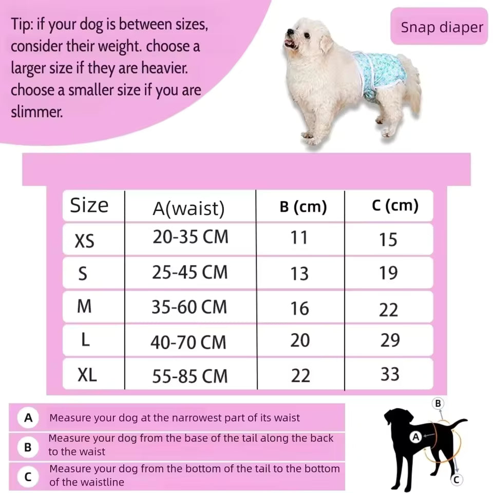 Reusable Female Dog Diapers | Washable Pet Sanitary Pants
