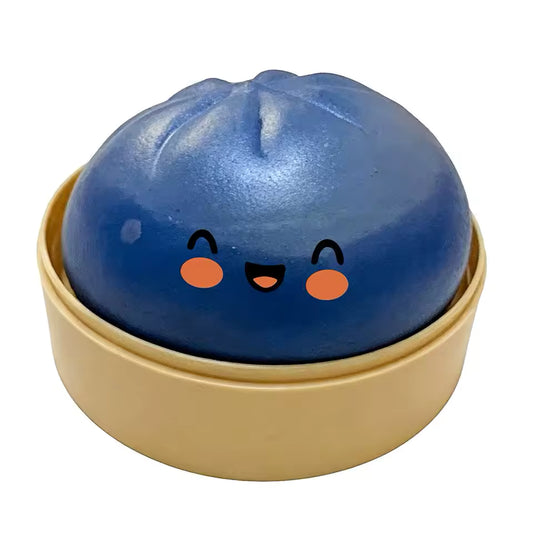 Premium Squishy Steamed Bun Dumpling Toy & Steamer Base