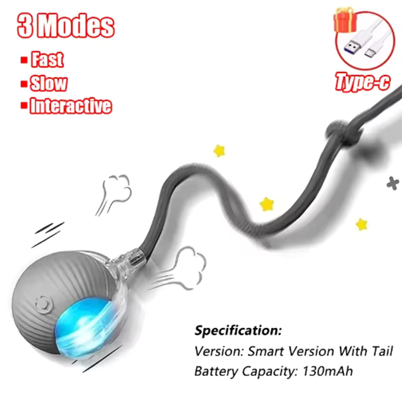 Intelligent Interactive Pet Ball | Smart Motion Cat Toy