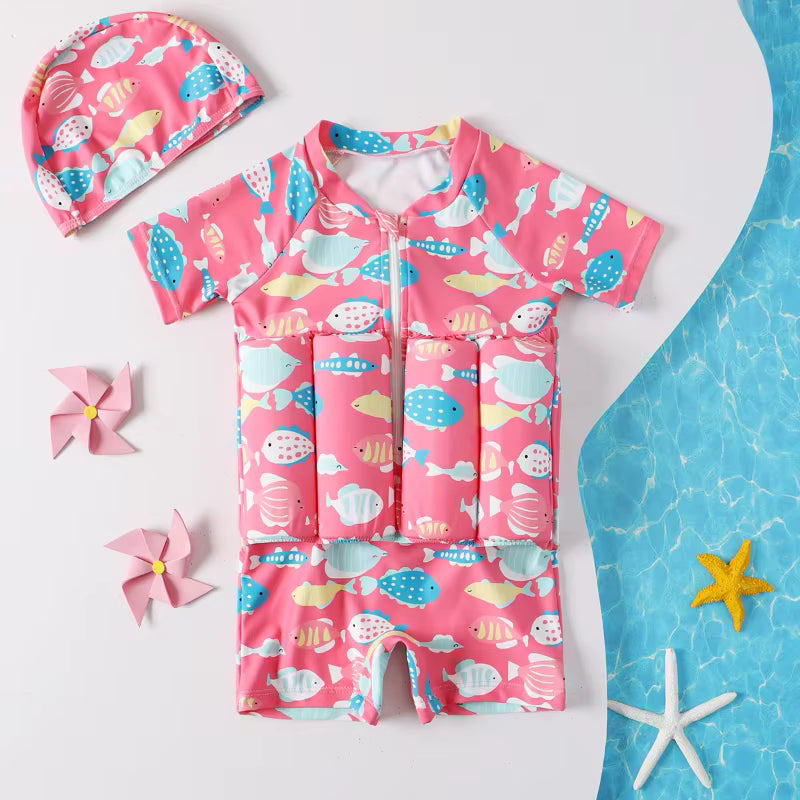 Cute Cartoon Kids Buoyancy Swimsuit | Unisex 1-6Y Swimwear