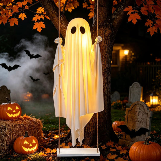 Halloween Swing Ghost Hanging Decor | 5FT Luminous Prop