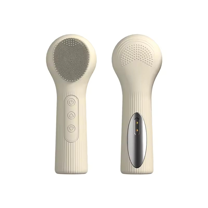 Waterproof Heat Compress Ultrasonic Facial Cleansing Brush