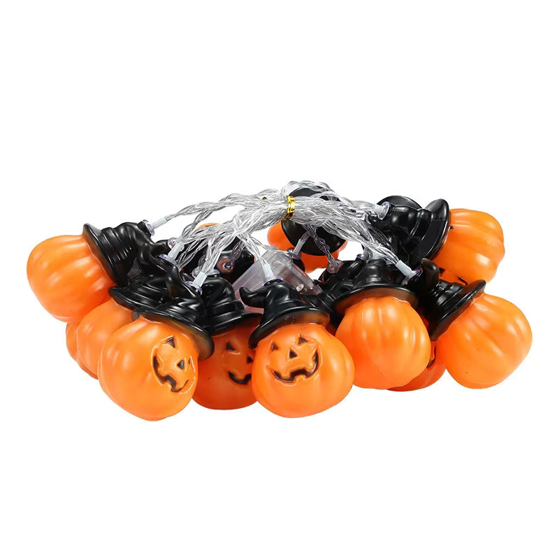 Halloween Pumpkin String Lights | Jack-O-Lantern Fairy LED
