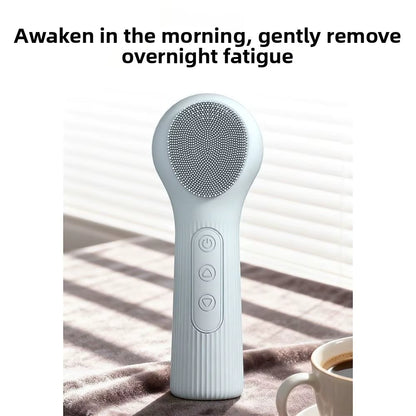 Waterproof Heat Compress Ultrasonic Facial Cleansing Brush
