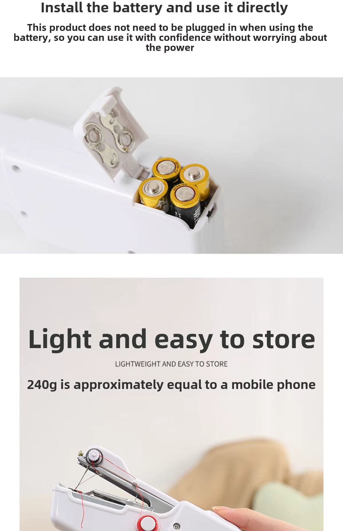 Handheld Mini Sewing Machine | Portable Electric Stitcher
