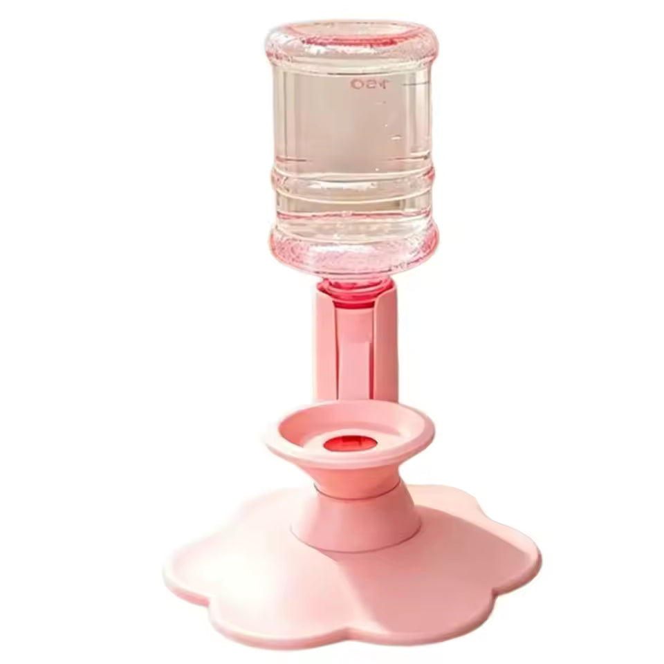 Elevated Gravity Cat Water Dispenser & Adjustable Feeder Stand