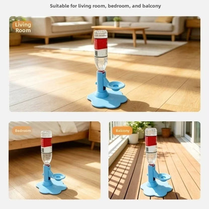Elevated Gravity Cat Water Dispenser & Adjustable Feeder Stand
