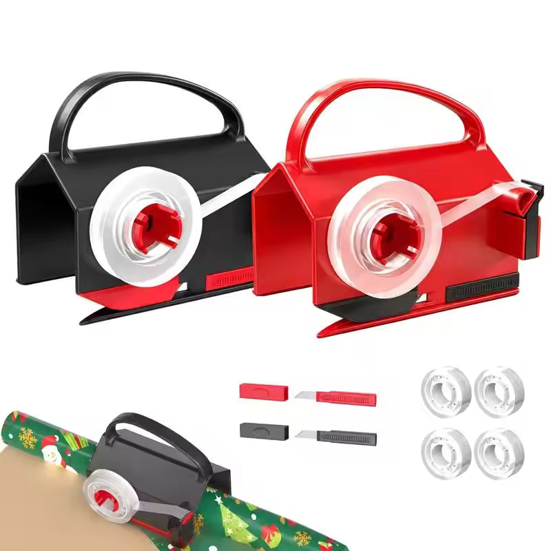 Wrapping Paper Cutter & Tape Dispenser | Sliding Trimmer