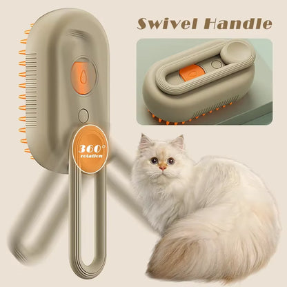 3-in-1 Cat Steam Brush | Electric Spray Grooming Comb