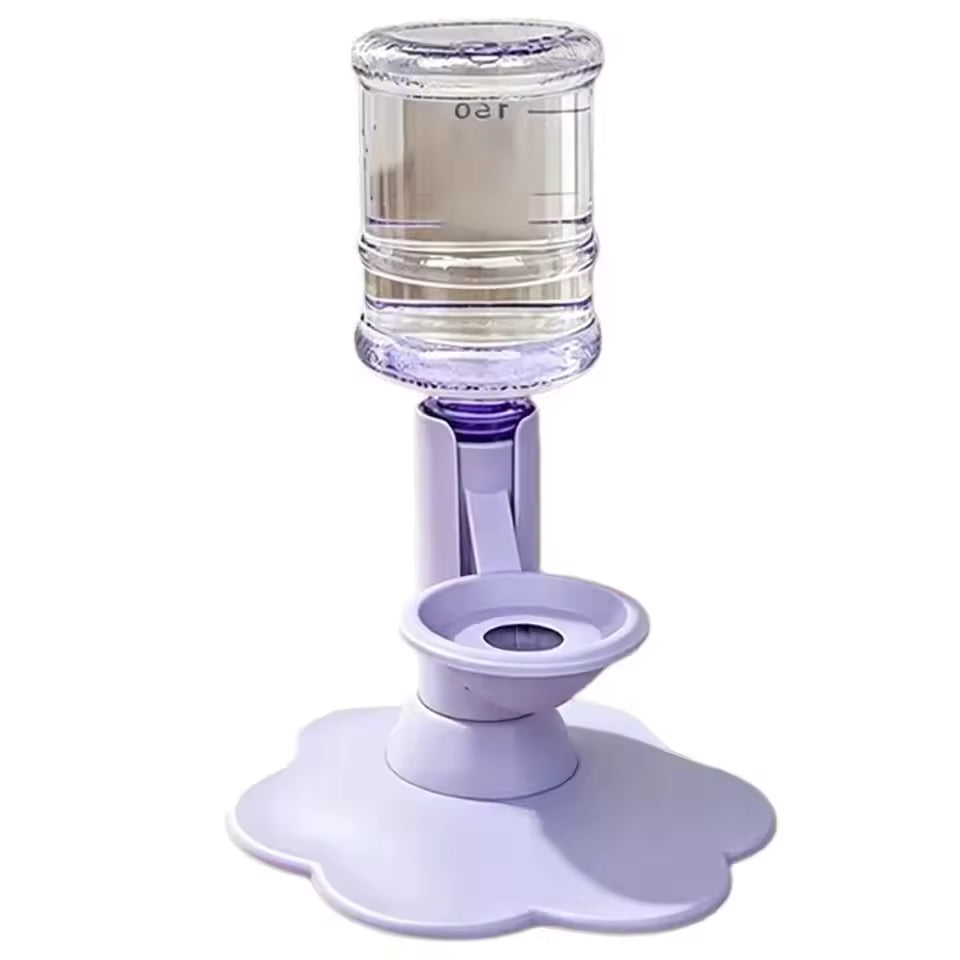 Elevated Gravity Cat Water Dispenser & Adjustable Feeder Stand
