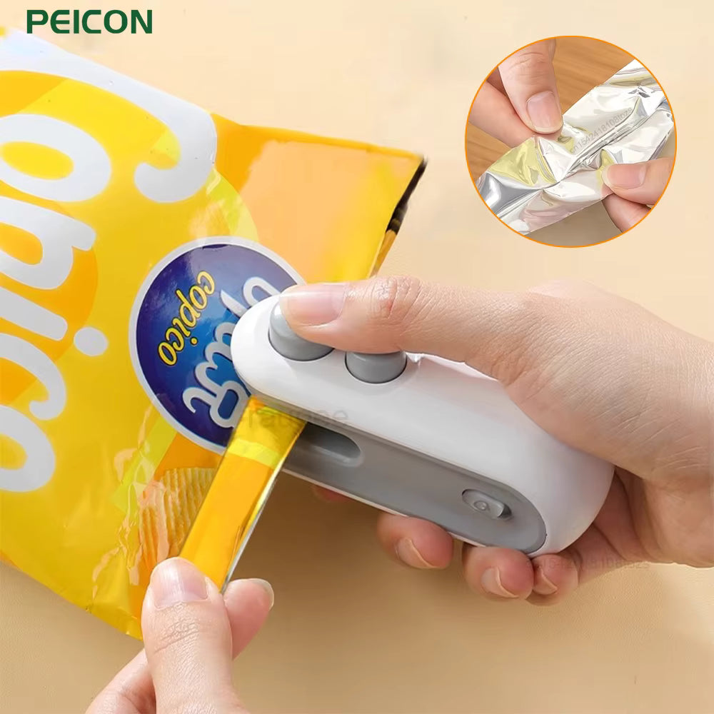 2-in-1 Mini Bag Sealer & Cutter | USB Rechargeable