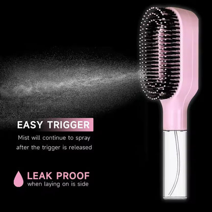 2-in-1 Mist Spraying Detangling Hair Brush & Scalp Massager