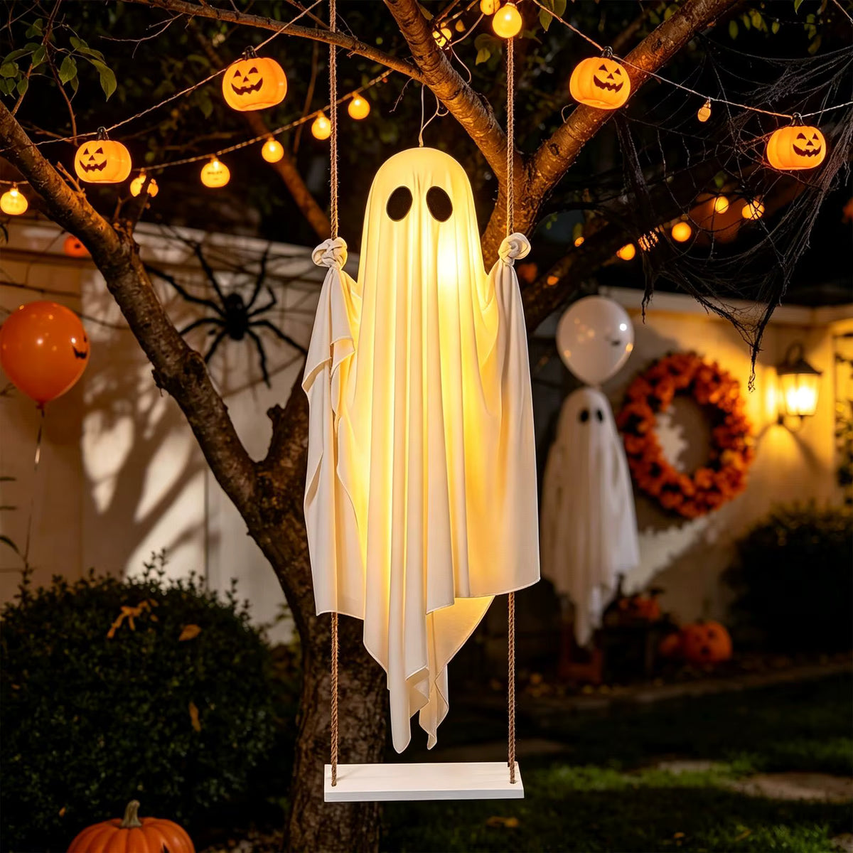 Halloween Swing Ghost Hanging Decor | 5FT Luminous Prop