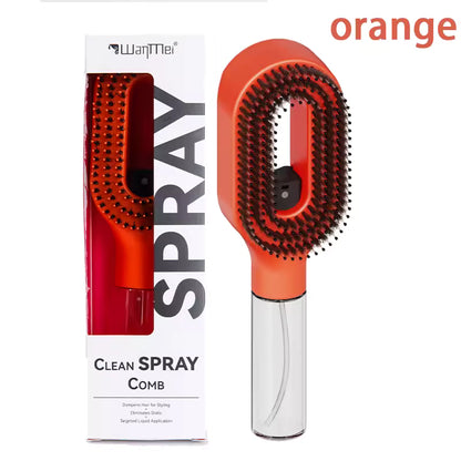 2-in-1 Mist Spraying Detangling Hair Brush & Scalp Massager