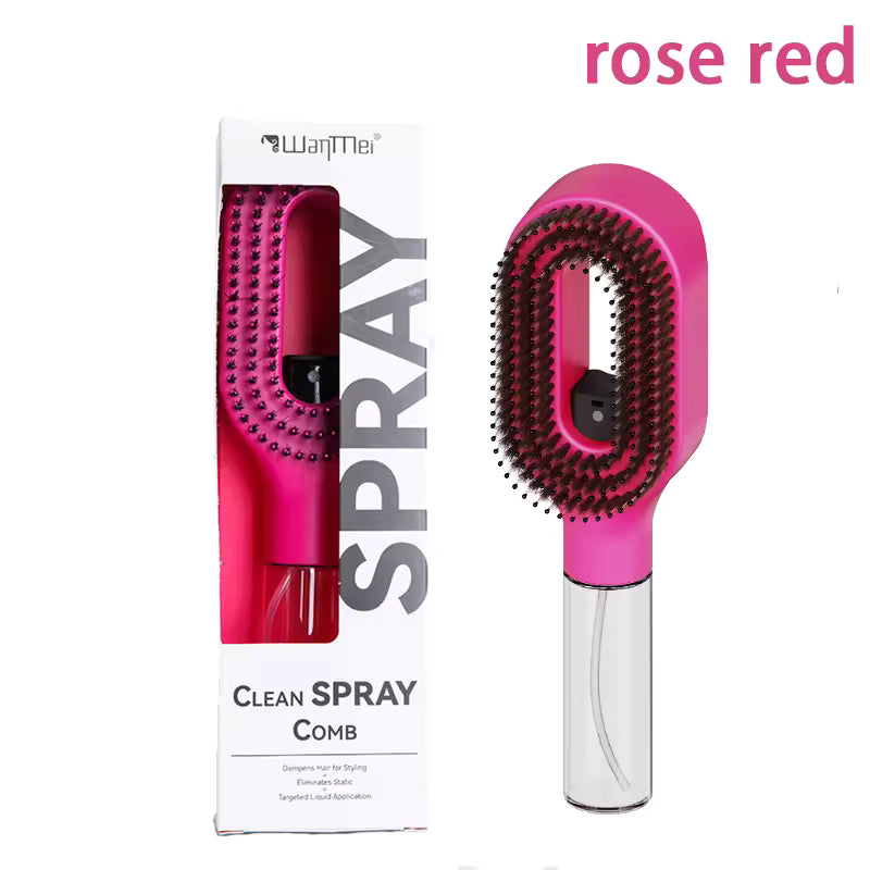 2-in-1 Mist Spraying Detangling Hair Brush & Scalp Massager