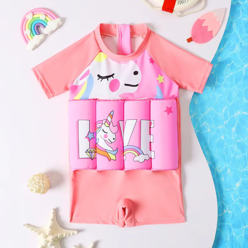 Cute Cartoon Kids Buoyancy Swimsuit | Unisex 1-6Y Swimwear