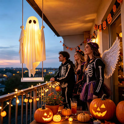 Halloween Swing Ghost Hanging Decor | 5FT Luminous Prop