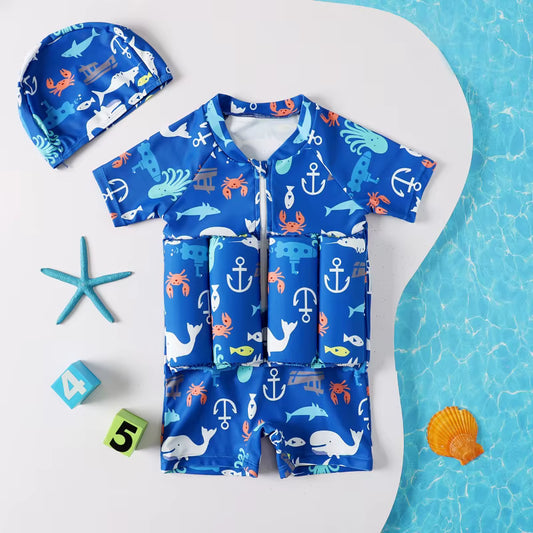 Cute Cartoon Kids Buoyancy Swimsuit | Unisex 1-6Y Swimwear