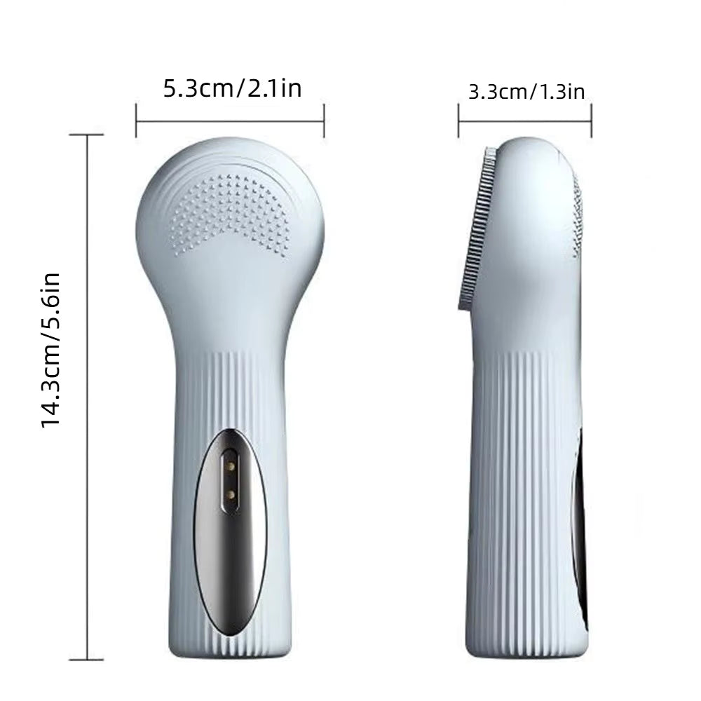 Waterproof Heat Compress Ultrasonic Facial Cleansing Brush