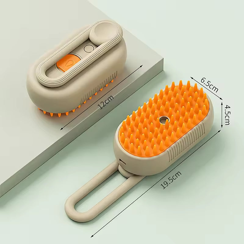 3-in-1 Cat Steam Brush | Electric Spray Grooming Comb