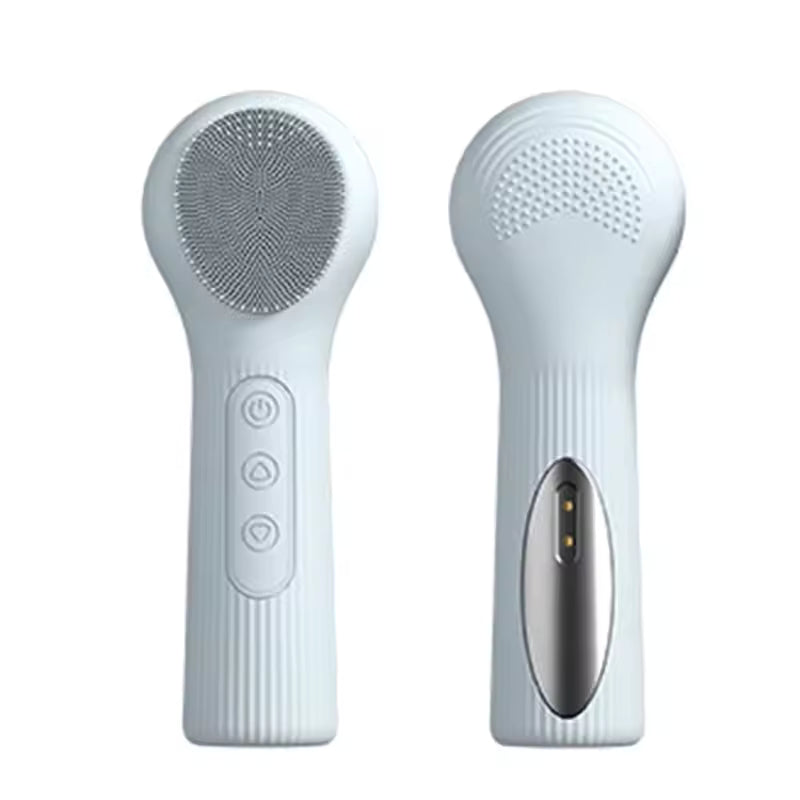 Waterproof Heat Compress Ultrasonic Facial Cleansing Brush
