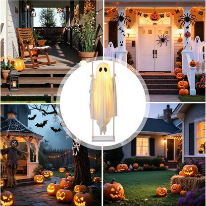 Halloween Swing Ghost Hanging Decor | 5FT Luminous Prop