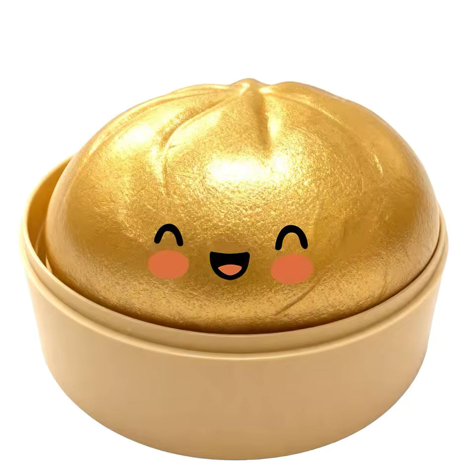 Premium Squishy Steamed Bun Dumpling Toy & Steamer Base