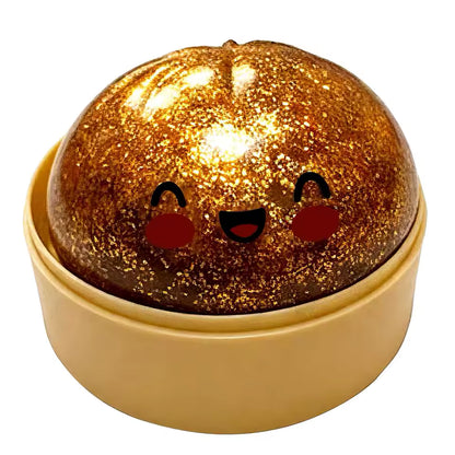 Premium Squishy Steamed Bun Dumpling Toy & Steamer Base