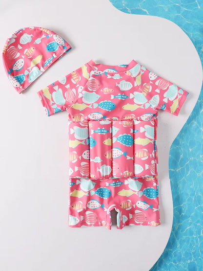 Cute Cartoon Kids Buoyancy Swimsuit | Unisex 1-6Y Swimwear