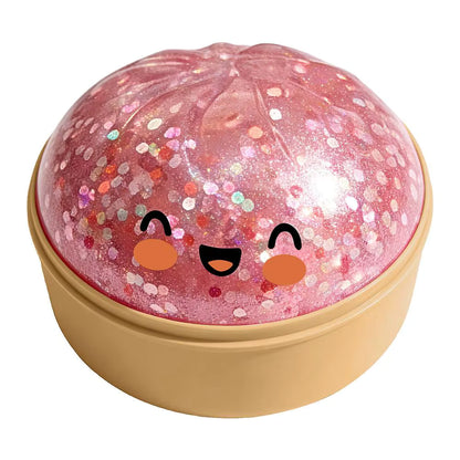 Premium Squishy Steamed Bun Dumpling Toy & Steamer Base