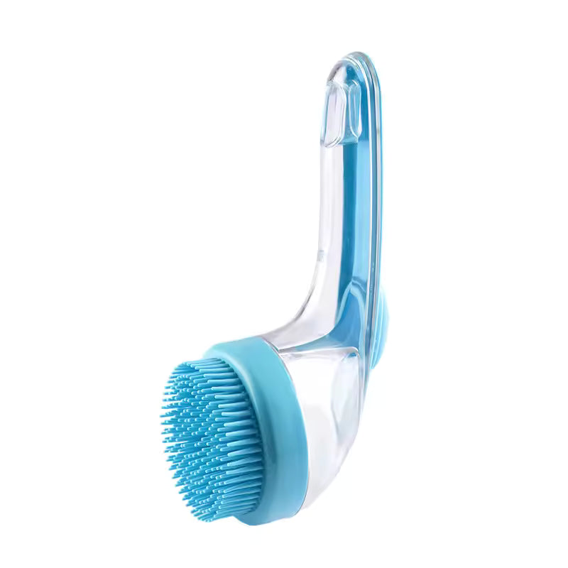 Refillable Pet Bath Massage Brush | Dog & Cat Shampoo Scrubber